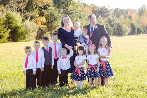 October 2016 Our daughter's wedding - I made my granddaughters skirts, embroidered tops and ties for the grandsons. Oh and that hint of coral is a vest I made my husband.